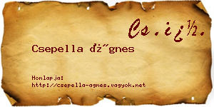 Csepella Ágnes névjegykártya