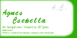 agnes csepella business card